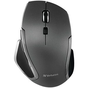 Verbatim 98621 Cordless Blue-LED Deluxe Notebook Mouse, Ergonomic, 6 Buttons, 2.4 GHz (Graphite)