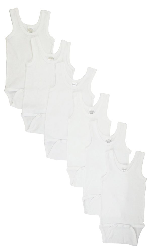 White Tank Top Onezie 6 Pack Cs_106m_106m