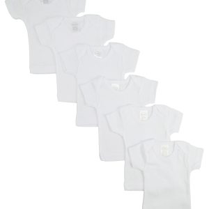 White Short Sleeve Lap Tee  6 Pack Cs_055l_055l