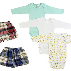 Infant Boys Long Sleeve Onezies And Boxer Shorts Cs_0221l