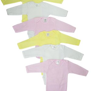 Girls Pastel Long Sleeve Onezie 6 Pack Cs_101nb_101nb
