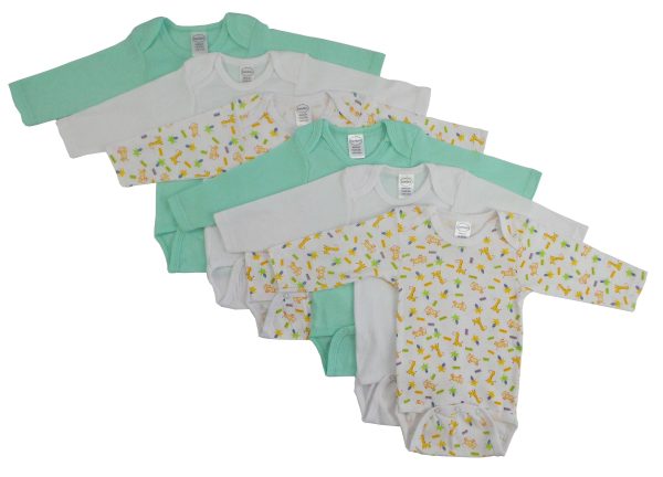 Boys Longsleeve Printed Onezie Variety 6 Pack Cs_102m_102m