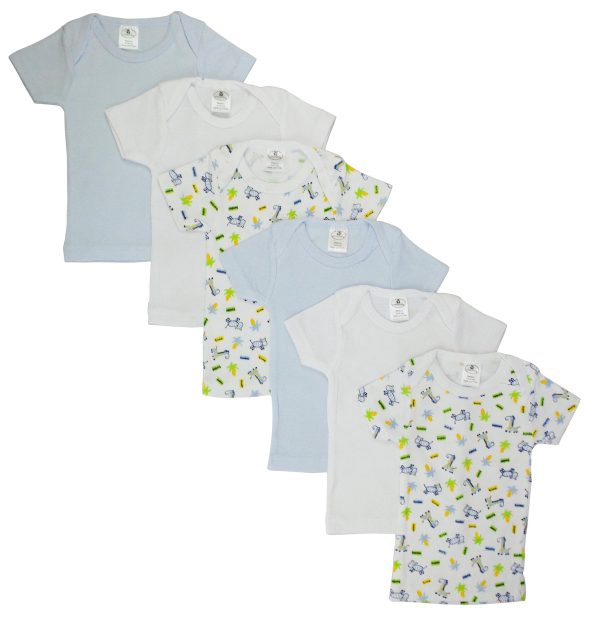 Girls Pastel Variety Short Sleeve Lap T-shirts 6 Pack Cs_058s_058s