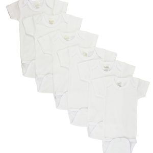 White Short Sleeve One Piece 6 Pack Cs_001l_001l
