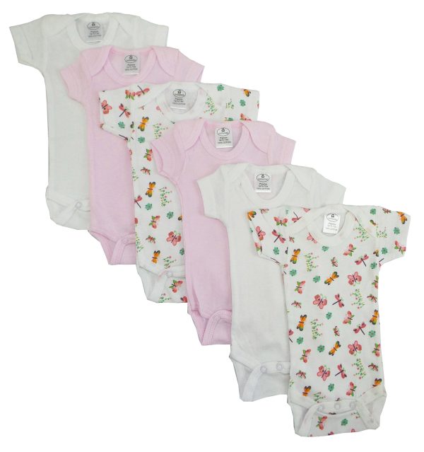 Girls Printed Short Sleeve 6 Pack Cs_005l_005l