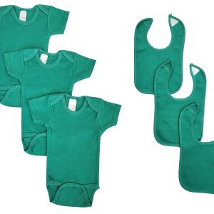 Unisex Baby 6 Pc Onezies And Bibs Nc_0479s