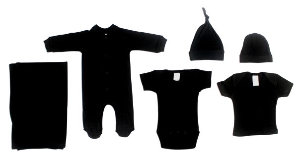 Black 6 Piece  Set Ls_0071nb