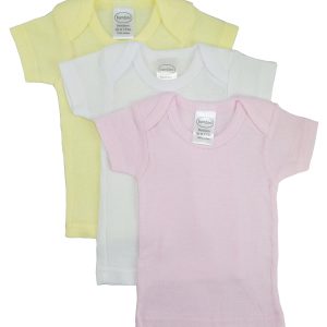 Girls Pastel Variety Short Sleeve Lap T-shirts - 3 Pack 057s