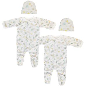 Unisex Closed-toe Sleep & Play With Caps (pack Of 4 ) Nc_0702s