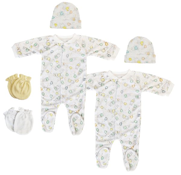Unisex Closed-toe Sleep & Play With Caps (pack Of 6 ) Nc_0703m
