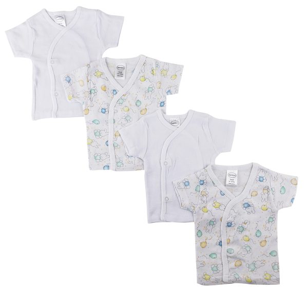 Infant Side Snap Short Sleeve Shirt - 4 Pack Nc_0202s