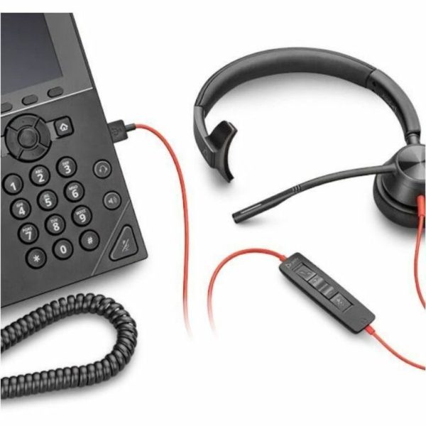 Poly Blackwire 3310 Monaural USB-C Headset + USBC/A Adapter - Image 3