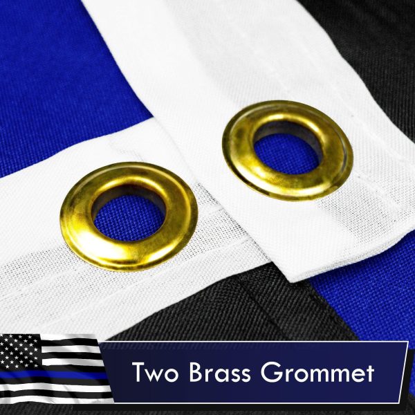 Thin Blue Line Flag 3x5 Ft 10-Pack Printed Polyester By G128 - Image 2