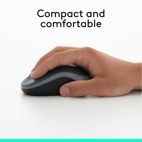Logitech M185 Wireless Mouse, 2.4GHz with USB Mini Receiver, 1000 DPI Optical Tracking, Swift Grey - Image 5