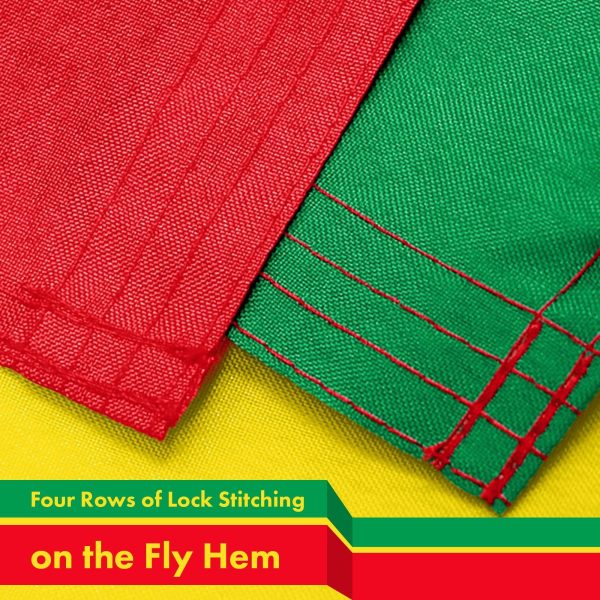 G128 Ethiopia Lion Flag | 3x5 feet | Printed 150D, Indoor/Outdoor, Vibrant Colors, Brass Grommets, Quality Polyester, Much Thicker More Durable Than 100D 75D Polyester - Image 5