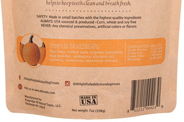 Delightfully Delicious Dog Treats Made in USA All Natural Oven Baked Training Treat with Pumpkin | Easy to Digest - Image 6