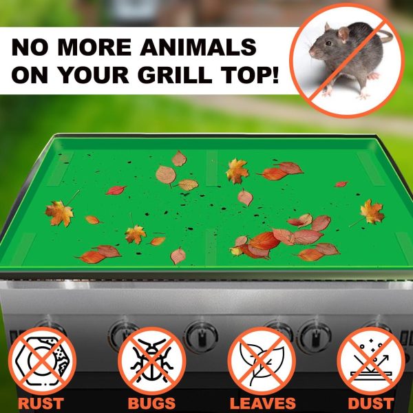 Silicone Griddle Mat | Food Grade Silicone Grill Mat | Protect the Top Surface from Insects by Magnetic | Blackstone 22” Silicone Griddle Cover in Green Color with Silicone Utensil Rest