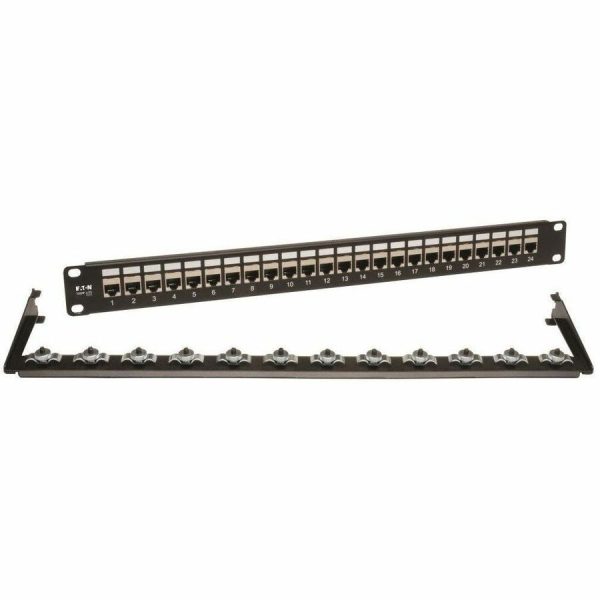 Eaton Tripp Lite Series 24-Port 1U Rack-Mount STP Shielded Cat6 /Cat5 Feedthrough Patch Panel, RJ45 Ethernet, TAA - Image 3