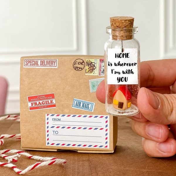 Cute and Kawaii Valentine's Day and Anniversary Presents   Personalized Love Gifts for Boyfriend Girlfriend (Home is Wherever I'm with You in Craft Gift Box) - Image 2
