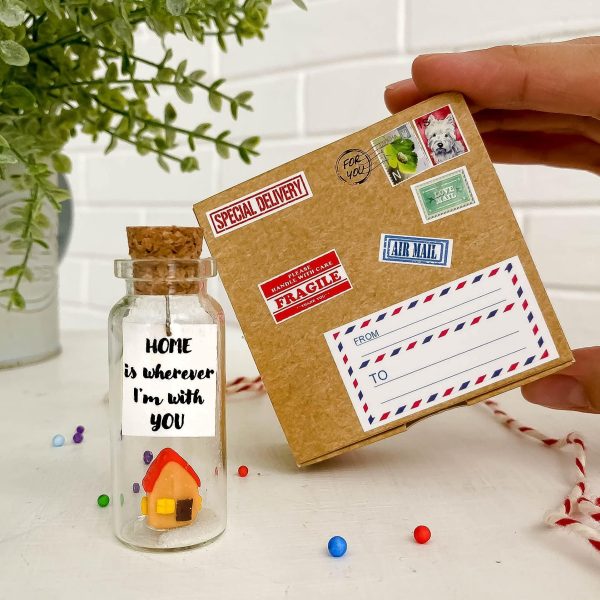 Cute and Kawaii Valentine's Day and Anniversary Presents   Personalized Love Gifts for Boyfriend Girlfriend (Home is Wherever I'm with You in Craft Gift Box) - Image 6