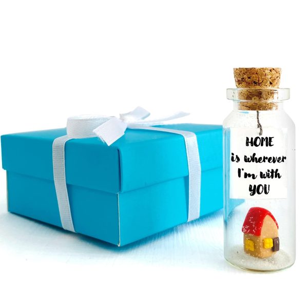 Cute and Kawaii Valentine's Day and Anniversary Presents   Personalized Love Gifts for Boyfriend Girlfriend (Home is Wherever I'm with You in Craft Gift Box) - Image 7
