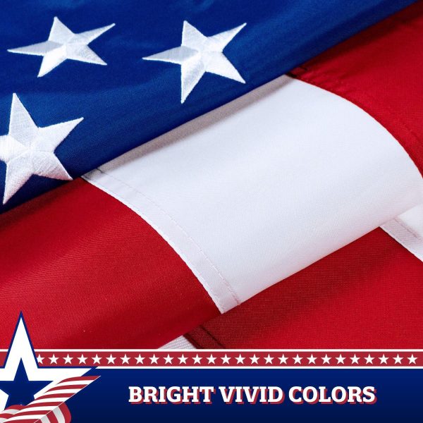 G128 5-Pack: American USA Pull Down Bunting Flag | 1.67x8 Ft | Embroidered Polyester - Image 4