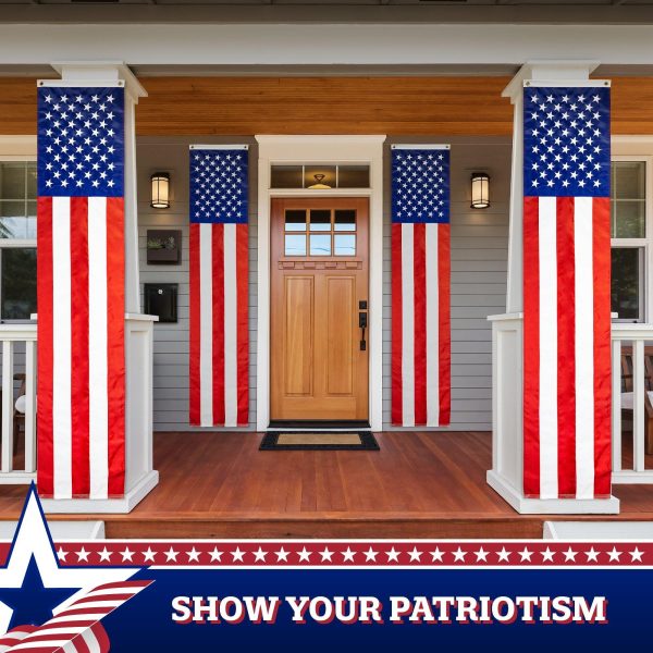 G128 5-Pack: American USA Pull Down Bunting Flag | 1.67x8 Ft | Embroidered Polyester - Image 8
