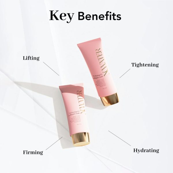 Collagen Wrapping Mask Elasticity Improving Hydrating Firming   Hydrolyzed Collagen & Peptides Glass Skin Peel Off Mask Korean Skincare for Face(2.5 fl.oz) - Image 3