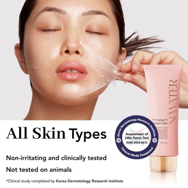 Collagen Wrapping Mask Elasticity Improving Hydrating Firming   Hydrolyzed Collagen & Peptides Glass Skin Peel Off Mask Korean Skincare for Face(2.5 fl.oz) - Image 6