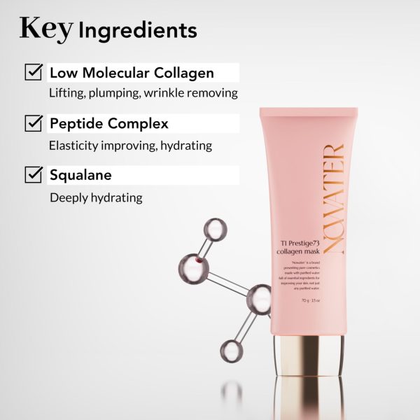 Collagen Wrapping Mask Elasticity Improving Hydrating Firming   Hydrolyzed Collagen & Peptides Glass Skin Peel Off Mask Korean Skincare for Face(2.5 fl.oz) - Image 7