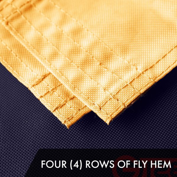 G128 Combo Pack: American USA Tea-Stained Flag 1x1.5 Ft & Bennington 76 Tea-Stained Flag 1x1.5 Ft | Both ToughWeave Pro Series Embroidered 420D Polyester, Embroidered Design, Brass Grommets - Image 5