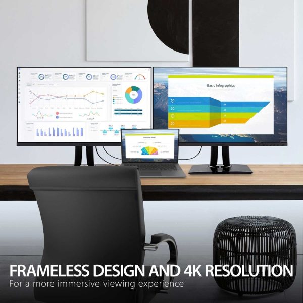ViewSonic VP2756-4K 27 Inch 4K UHD IPS Ergonomic Monitor with Ultra-Thin Bezels, Color Accuracy, Pantone Validated, 60W USB C - Image 9