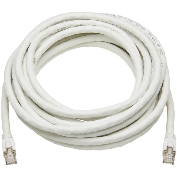 Eaton Tripp Lite Series Cat8 25G/40G Certified Snagless Shielded S/FTP Ethernet Cable (RJ45 M/M), PoE, White, 25 ft. (7.62 m), TAA - Image 2