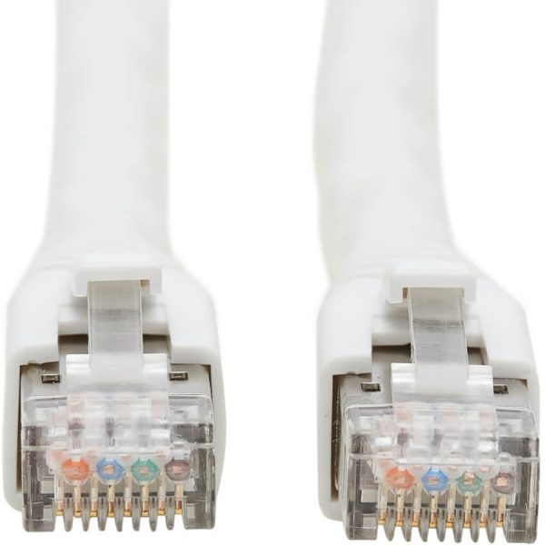 Eaton Tripp Lite Series Cat8 25G/40G Certified Snagless Shielded S/FTP Ethernet Cable (RJ45 M/M), PoE, White, 25 ft. (7.62 m), TAA - Image 3