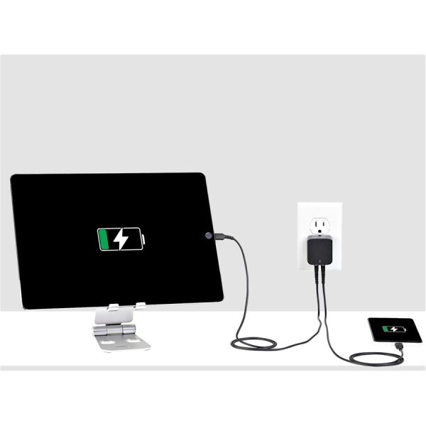 StarTech.com 2 Port USB Wall Charger, 17W Wall Charger Hub (2.4A & 1A port), Dual USB-A Power Adapter, Portable Charger for Phones/Tablets - Image 6