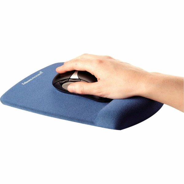 Fellowes® PlushTouch™ Foam Mouse Pad Wrist Support with MICROBAN® - Blue (9287301) - Image 3
