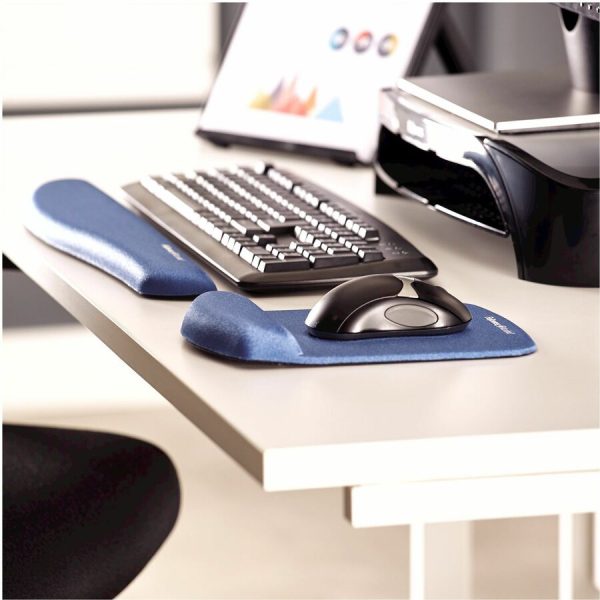 Fellowes® PlushTouch™ Foam Mouse Pad Wrist Support with MICROBAN® - Blue (9287301) - Image 5