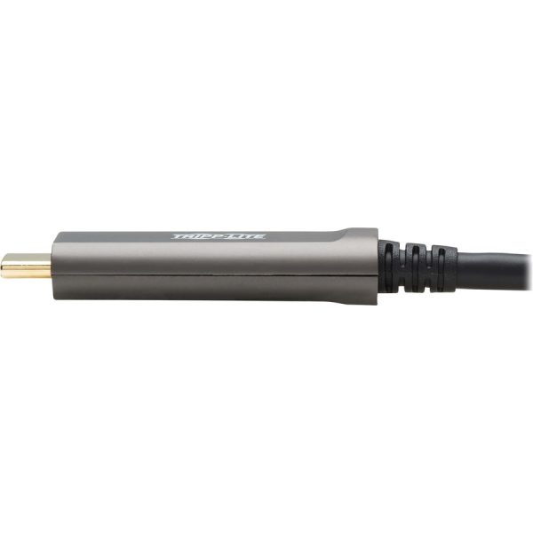 Eaton Tripp Lite Series USB-C AOC Cable (M/M) - USB 3.2 Gen 2 (10 Gbps) Plenum-Rated Fiber Active Optical Cable - Data Only, Black, 20 m (66 ft.) - Image 3