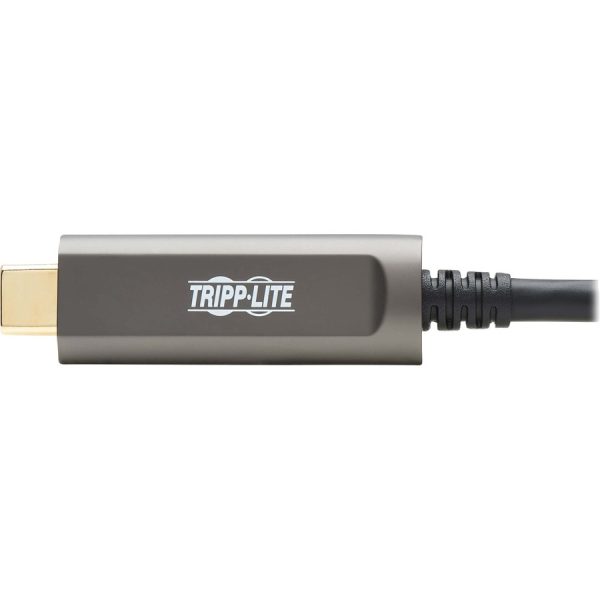 Eaton Tripp Lite Series USB-C AOC Cable (M/M) - USB 3.2 Gen 2 (10 Gbps) Plenum-Rated Fiber Active Optical Cable - Data Only, Black, 20 m (66 ft.) - Image 4