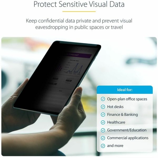 StarTech.com 4-Way Privacy Screen For 12.9-inch iPad Pro, 3rd Gen and Up, Portrait/Landscape, Touch-Enabled, +/- 30 Deg. View, Anti-Glare - Image 4