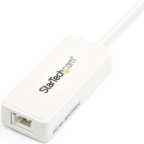 StarTech.com USB 3.0 to Gigabit Ethernet Adapter NIC w/ USB Port - White - Image 3