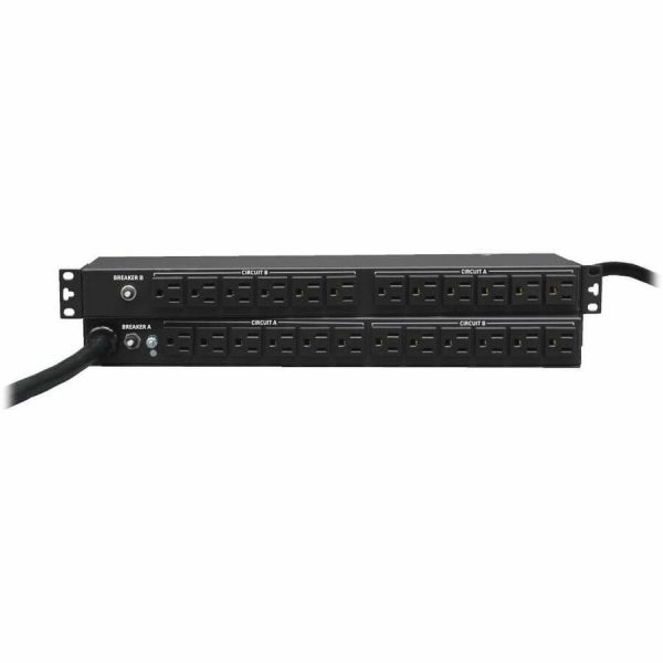 Eaton Tripp Lite Series 2.9kW Single-Phase 120V Basic PDU, 24 NEMA 5-15R Outlets, NEMA L5-30P Input, 15 ft. (4.57 m) Cord, 1U Rack-Mount - Image 2