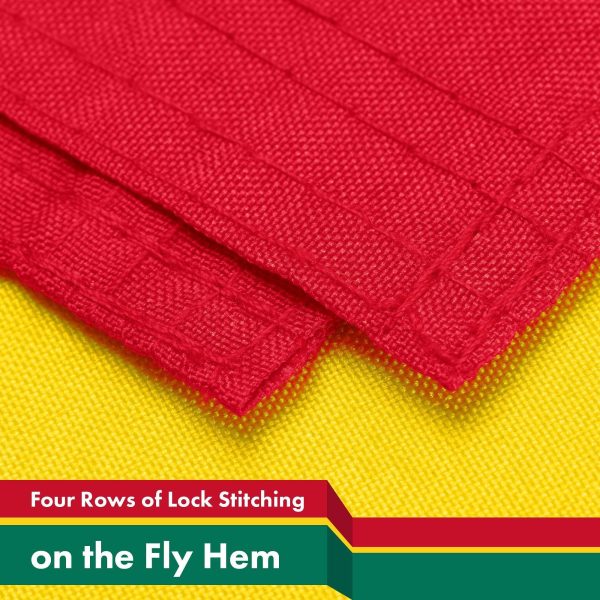 G128 2 Pack: Grenada Grenadian Flag | 3x5 Ft | LiteWeave Pro Series Printed 150D Polyester | Country Flag, Indoor/Outdoor, Vibrant Colors, Brass Grommets, Thicker and More Durable Than 100D 75D Poly - Image 5