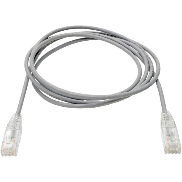 Eaton Tripp Lite Series Cat6 Gigabit Snagless Slim UTP Ethernet Cable (RJ45 M/M), PoE, Gray, 6 ft. (1.83 m) - Image 2