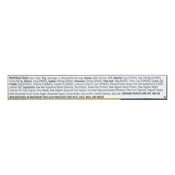 Raw Revolution Glo Bar - Peanut Butter Dark Chocolate and Sea Salt - 1.6 oz - Case of 12 - Image 3