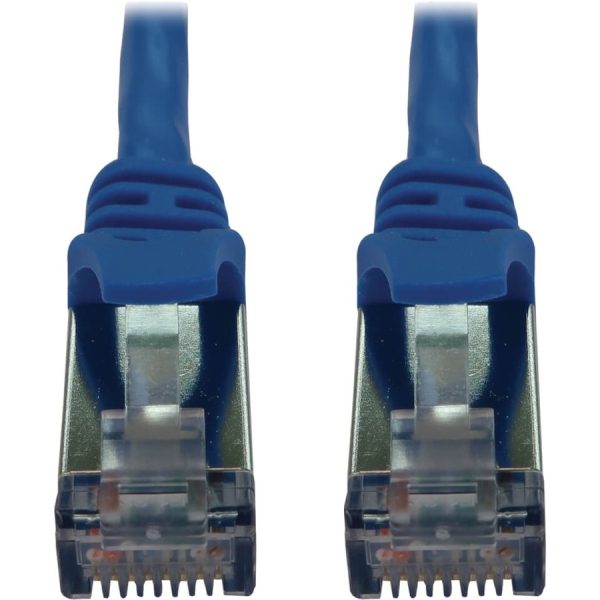 Eaton Tripp Lite Series Cat6a 10G Snagless Shielded Slim STP Ethernet Cable (RJ45 M/M), PoE, Blue, 7 ft. (2.1 m) - Image 2