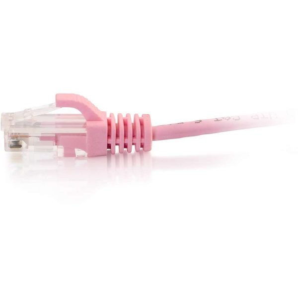 C2G 10ft Cat6 Slim Snagless Unshielded (UTP) Ethernet Cable - Pink - Image 2