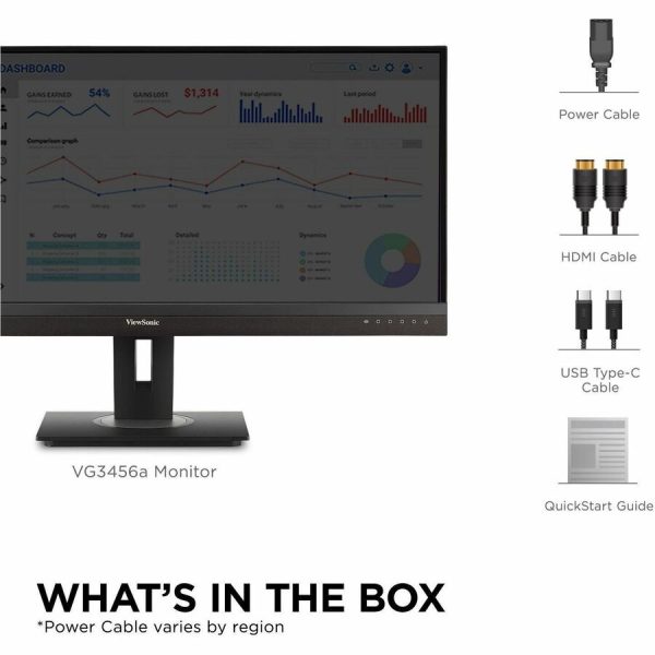 ViewSonic VG3456A 34 Inch 21:9 UltraWide QHD 1440p IPS Monitor with Ergonomic Design, 100W USB C, Docking Built-In, Gigabit Ethernet RJ54 for Home and Office - Image 9