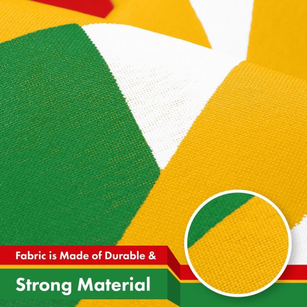 G128 2 Pack: Kurdistan Region Flag | 3x5 Ft | LiteWeave Pro Series Printed 150D Polyester | Country Flag, Indoor/Outdoor, Vibrant Colors, Brass Grommets, Thicker and More Durable Than 100D 75D Poly - Image 4