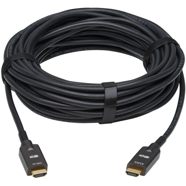 Eaton Tripp Lite Series High-Speed Armored HDMI Fiber Active Optical Cable (AOC) - 4K @ 60 Hz, HDR, 4:4:4, M/M, Black, 10 m (33 ft.) - Image 2